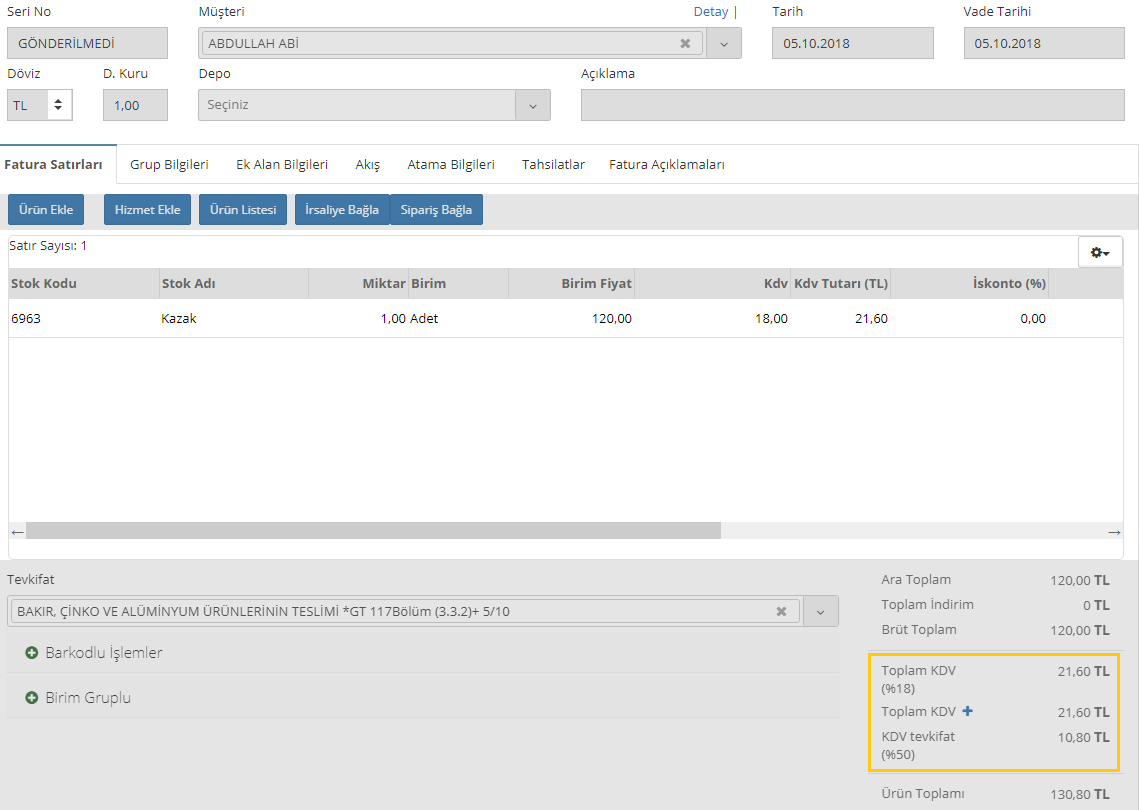 Fatura BA-BS Raporu Nasıl Alınır
